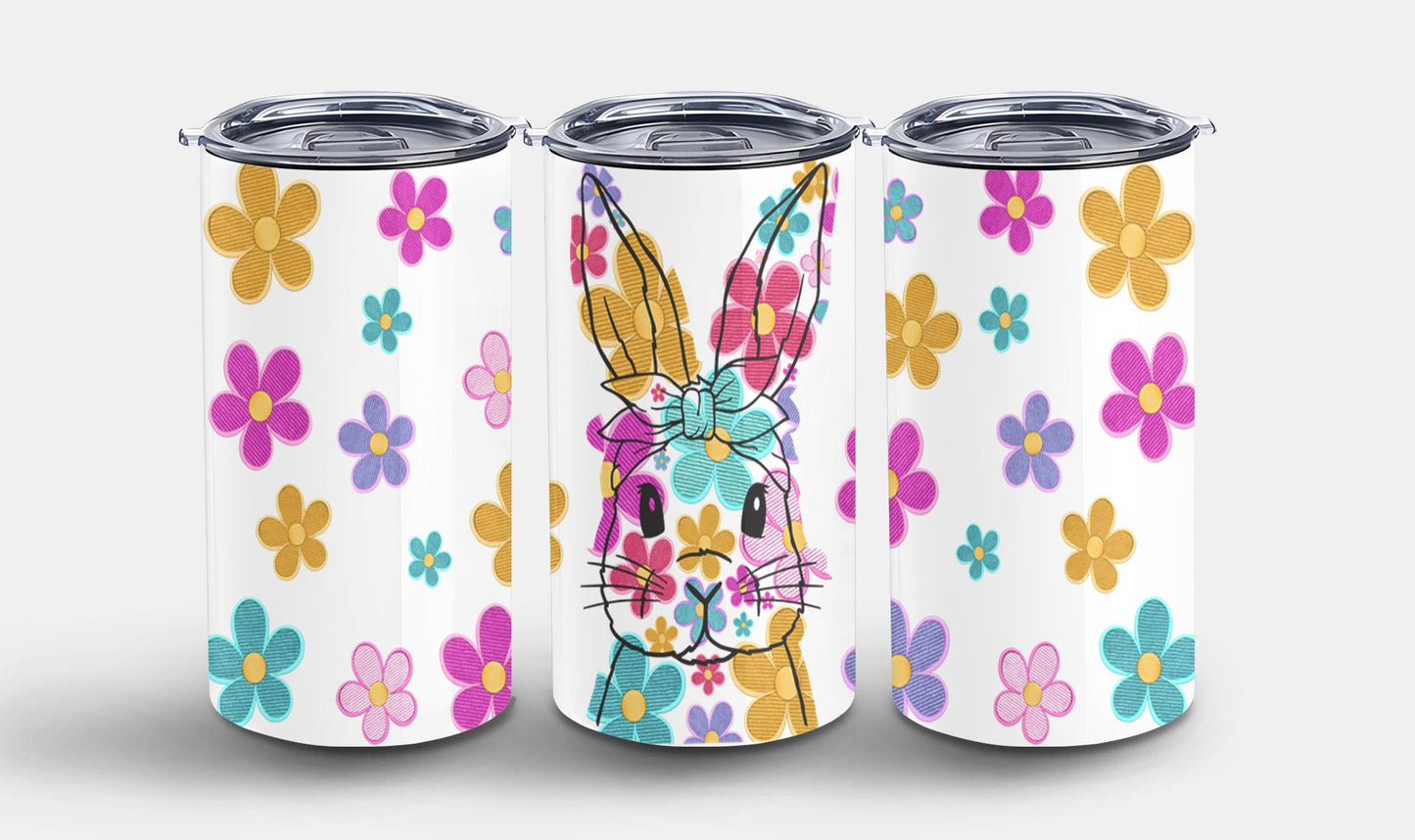 Embroidered Easter Bunny - tumbler