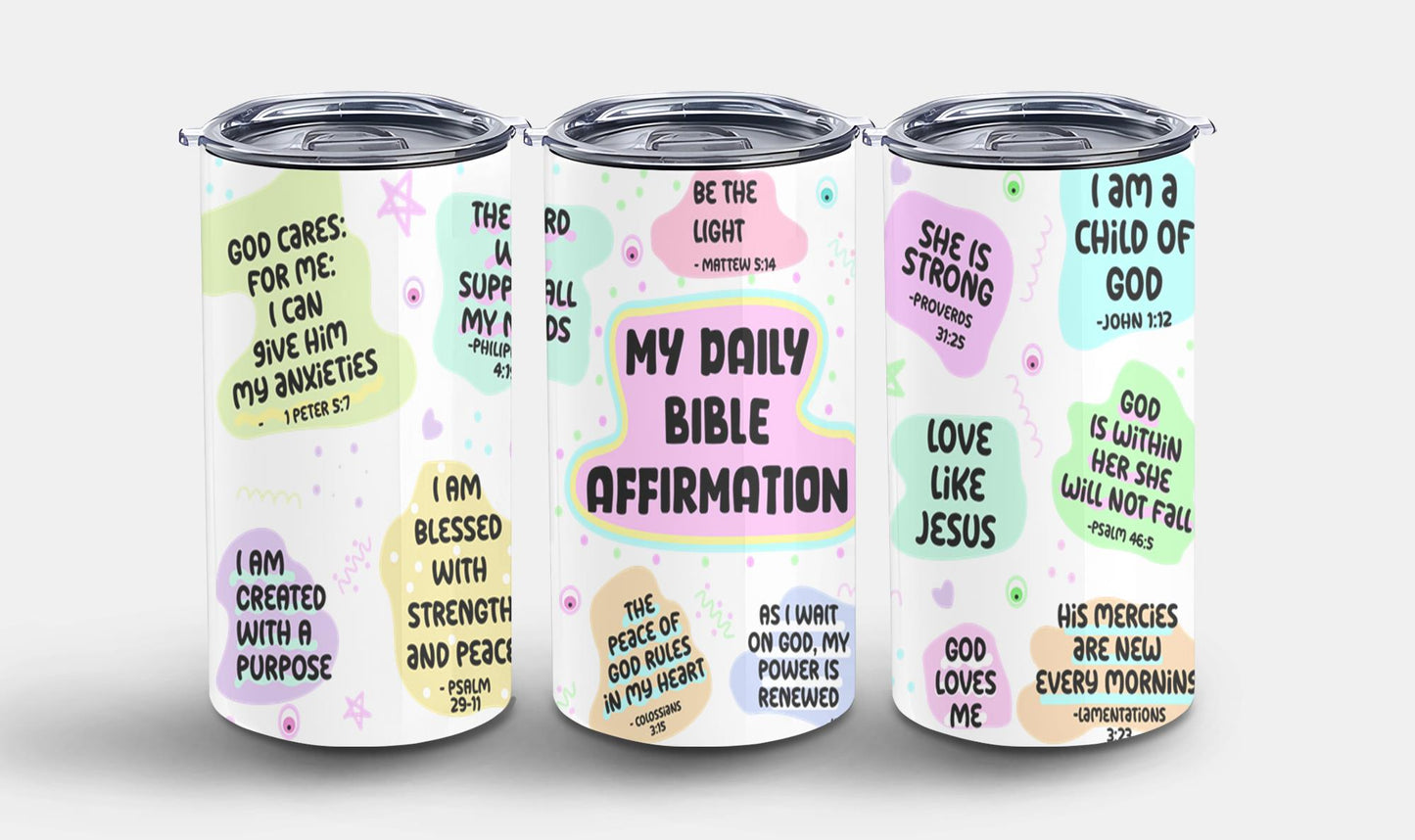 My Daily Bible Affirmation-10215 - tumbler