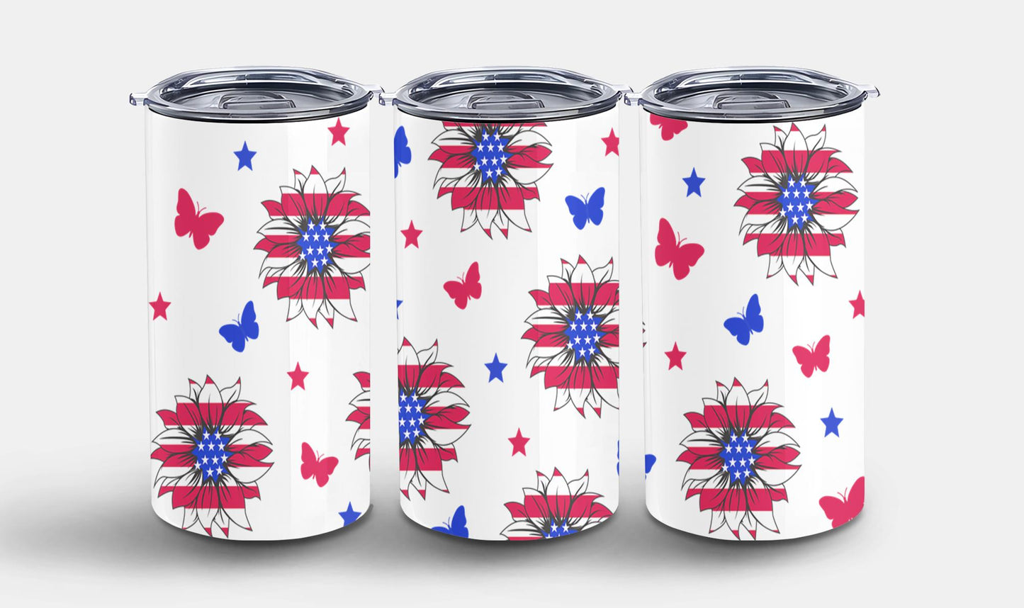 Sunflower USA Flag-9920 - tumbler