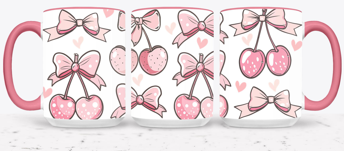 Pink Bow-9992 - mugs