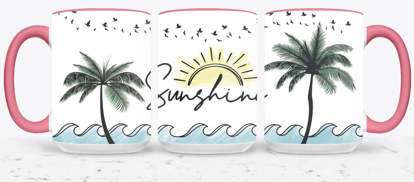 Sunshine Palm Trees-10690 - mugs
