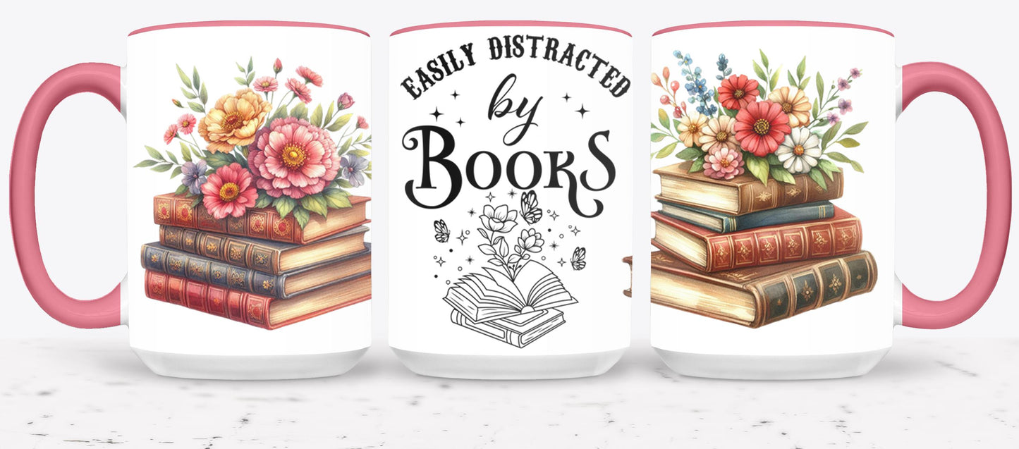 Easily Destracted by Books-9974 - mugs
