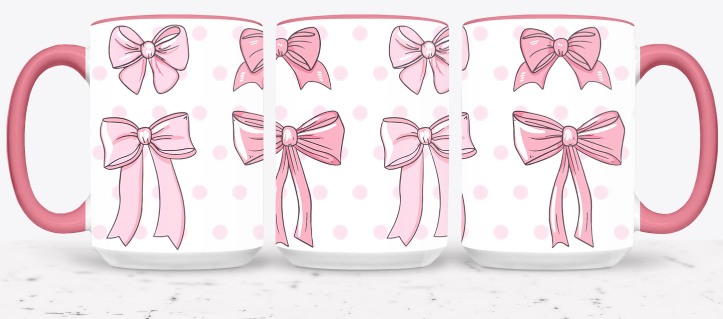 Pink Bow-9987 - mugs