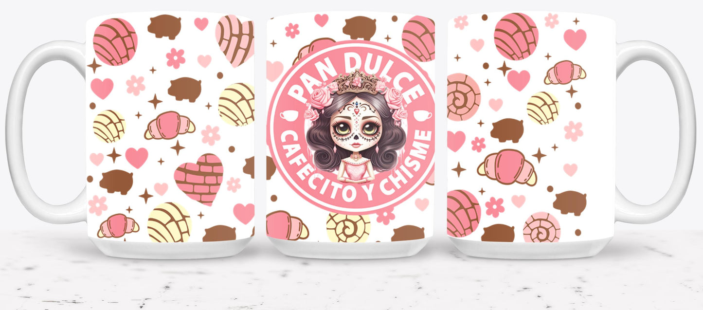 Cafecito y Chisme Dia de Muertos-10046 - mugs