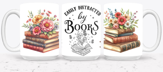 Easily Destracted by Books-9974 - mugs
