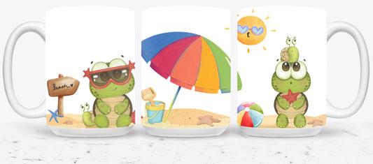 Frog on The Beach -10681 - mugs
