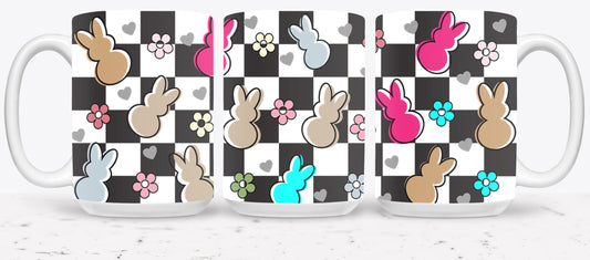 Easter Bunny Checkered-10457 - mugs