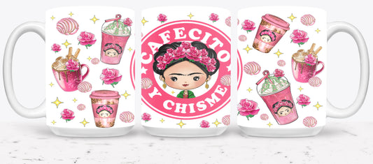 Cafecito y Chisme Mexican Girl-10058 - mugs