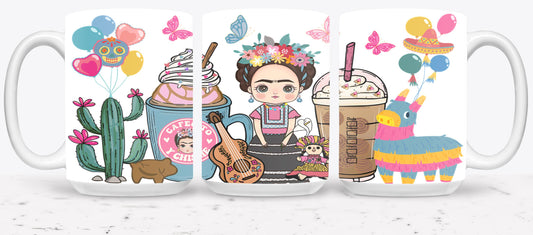 Cafecito y Chisme Mexican Girl-10057 - mugs