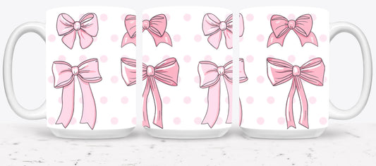 Pink Bow-9987 - mugs