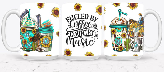 Fueled By Coffee And Country Music-10470 - mugs