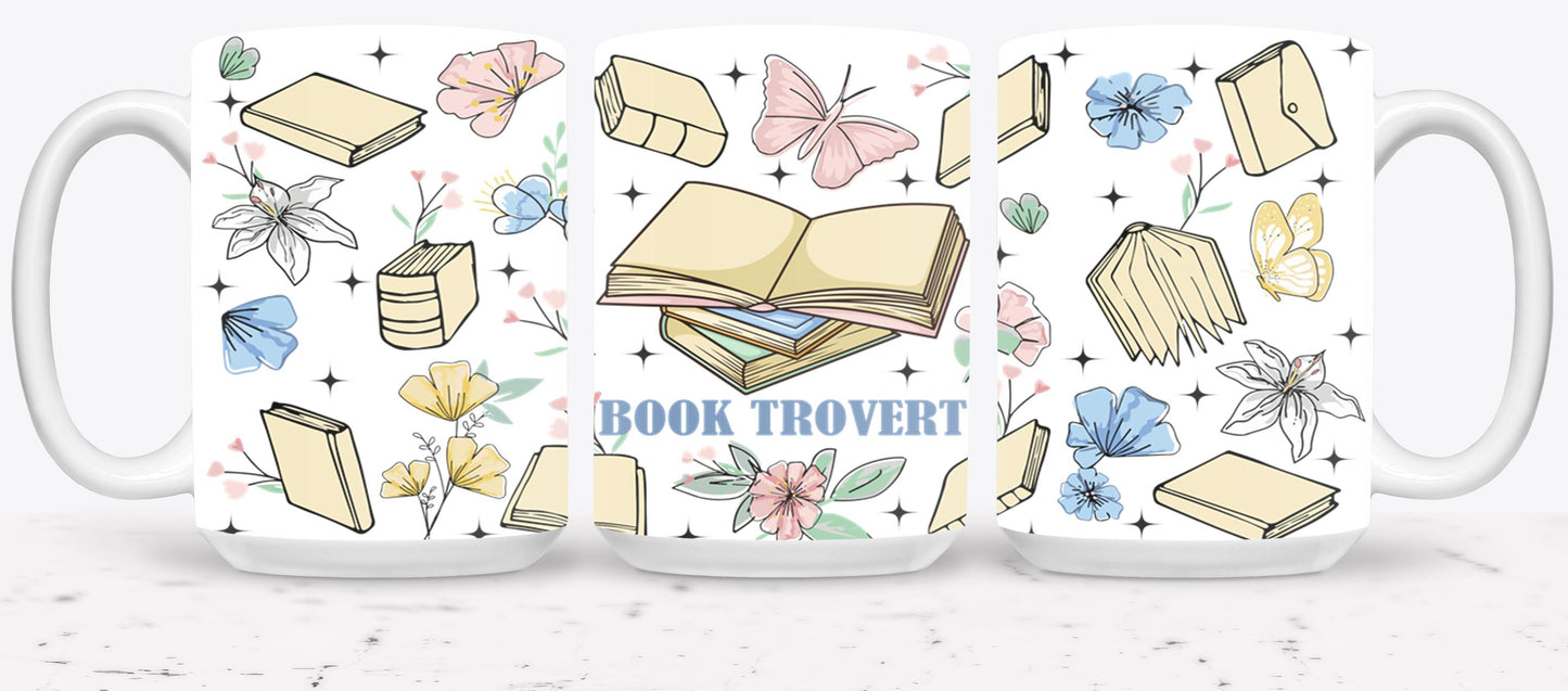 Boho Book Trovert Reading Lover-9967 - mugs