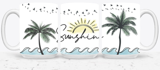 Sunshine Palm Trees-10690 - mugs