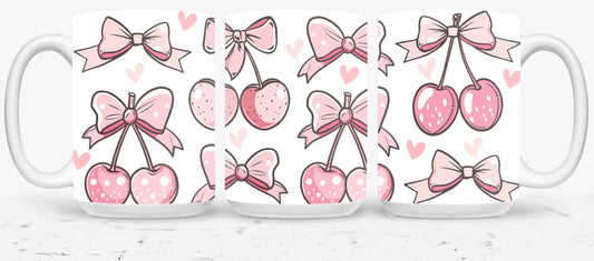 Pink Bow-9992 - mugs
