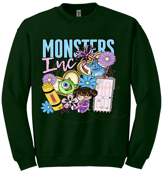 Colorful Monster Crew-543 Sweatshirt - 543-S-Forest Green, 543-M-Forest Green, 543-L-Forest Green, 543-XL-Forest Green, 543-2XL-Forest Green, 543-3XL-Forest Green