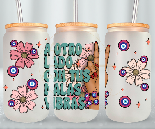 A Otro Lado-517 Glass Can - 517-16OZ-Bamboo Lids