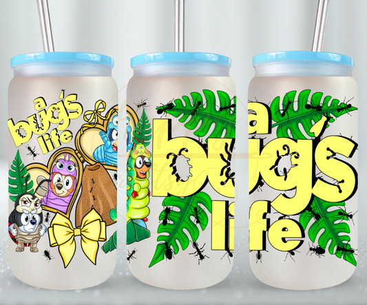 A Bug's Life-526 Glass Can - 526-16OZ-Blue