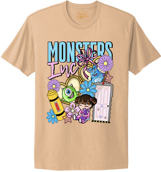 Colorful Monster Crew-543 T-shirt - 543-S-Cream, 543-M-Cream, 543-L-Cream, 543-XL-Cream, 543-2XL-Cream, 543-3XL-Cream