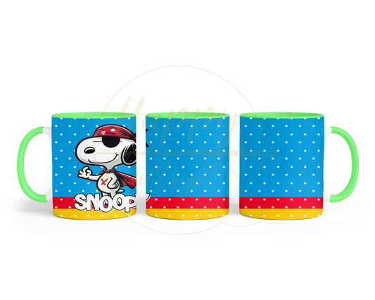 Retro Pirate Super Hero-487 Mugs - 487-11OZ-Green