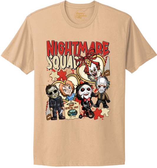Playful Scare Squad-547 T-shirt - 547-S-Cream, 547-M-Cream, 547-L-Cream, 547-XL-Cream, 547-2XL-Cream, 547-3XL-Cream