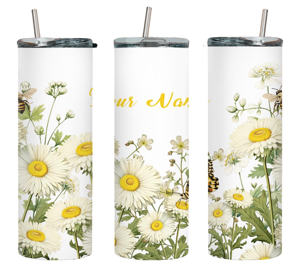 Personalized Birthday April Daisy - tumbler