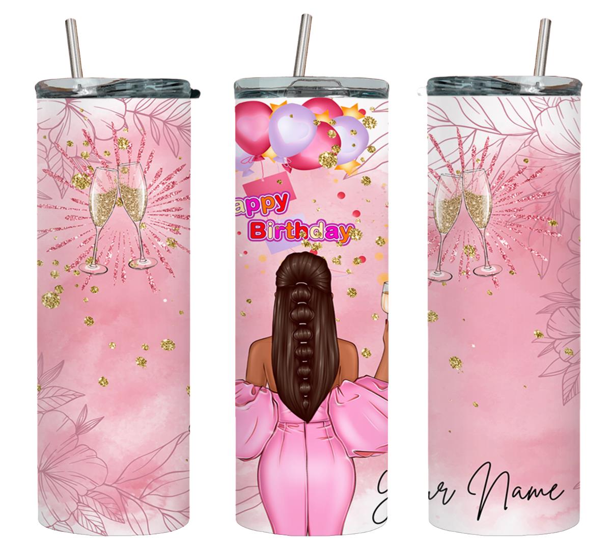 Personalized Happy Birthday - tumbler