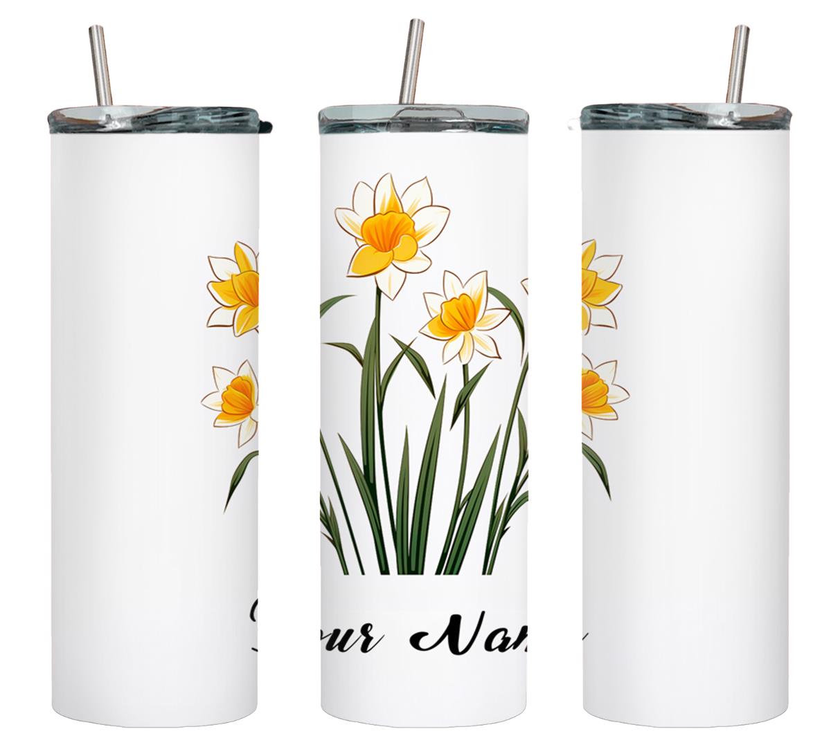 Personalized Birthday December Narcissus - tumbler