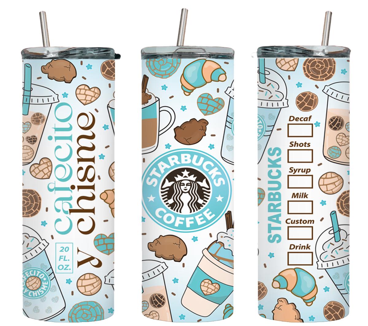 Cafecito y Chisme Blue-8473 - tumbler