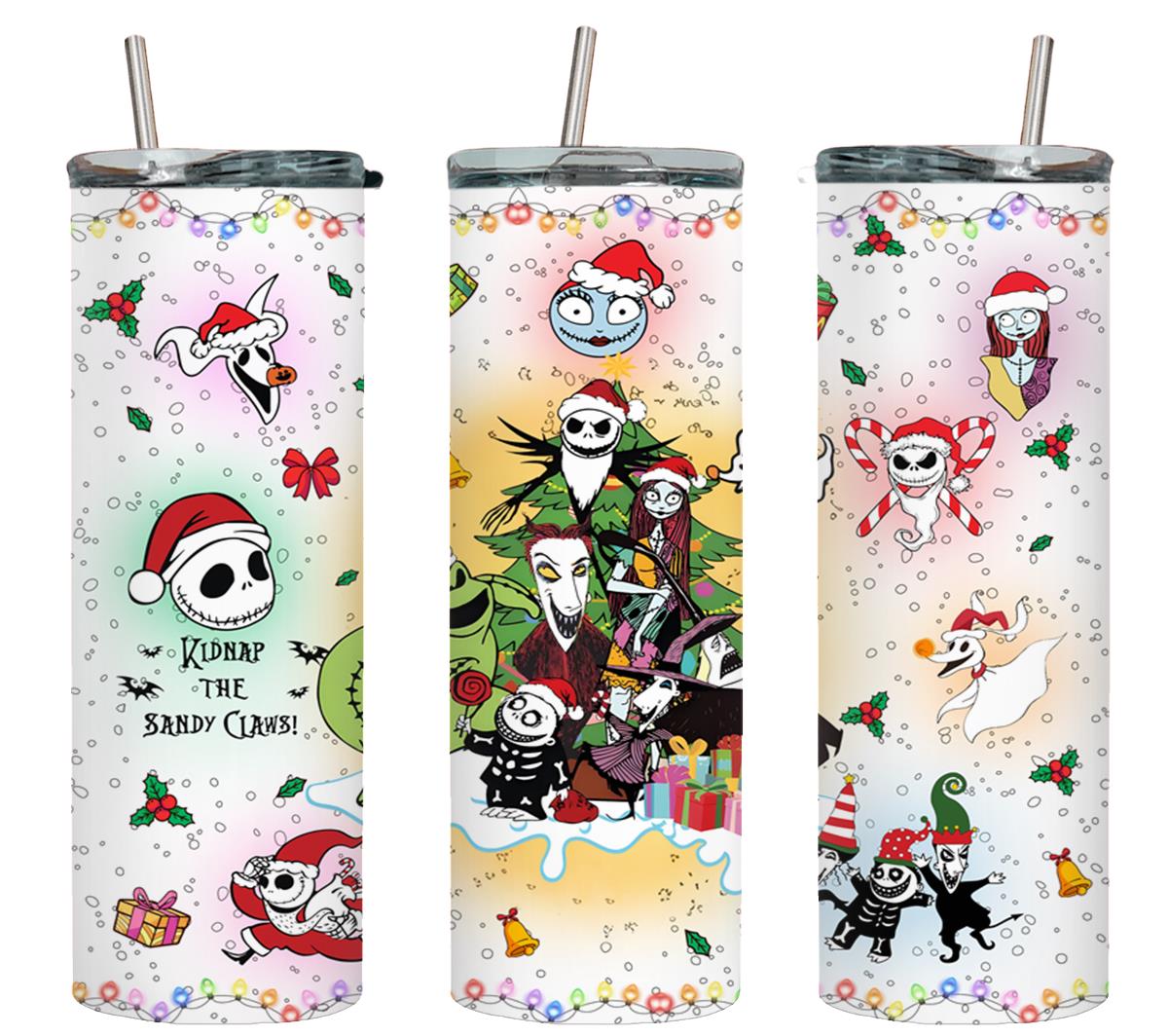 Skull Guy in Christmas - tumbler
