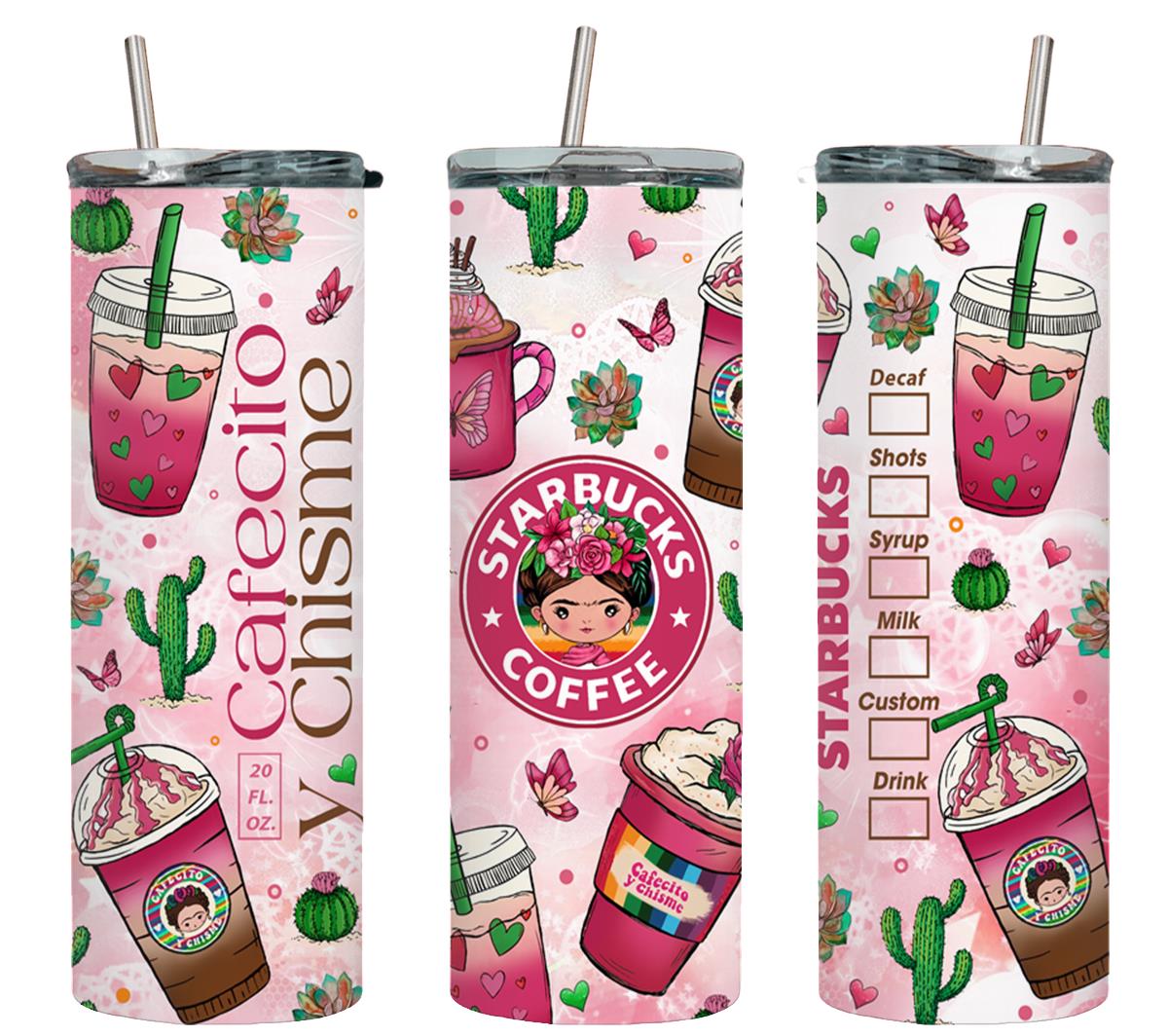 Cafecito y Chisme Mexican Girl-8441 - tumbler