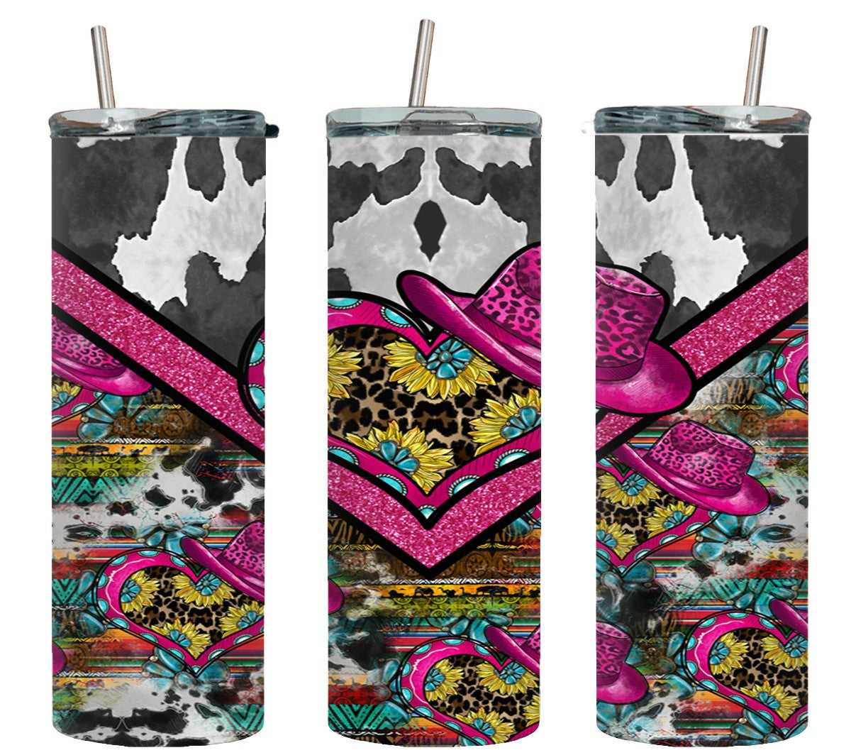 Cow Girl Vee Heart-10568 - tumbler