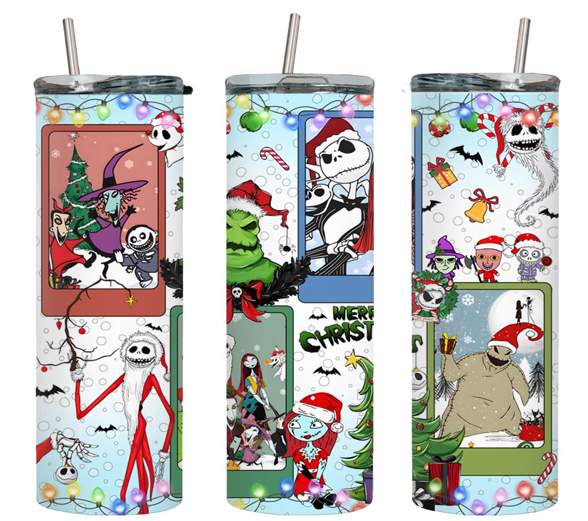 Skull Guy in Christmas - tumbler