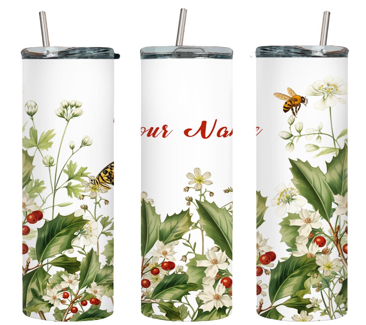 Personalized Birthday December Holly - tumbler