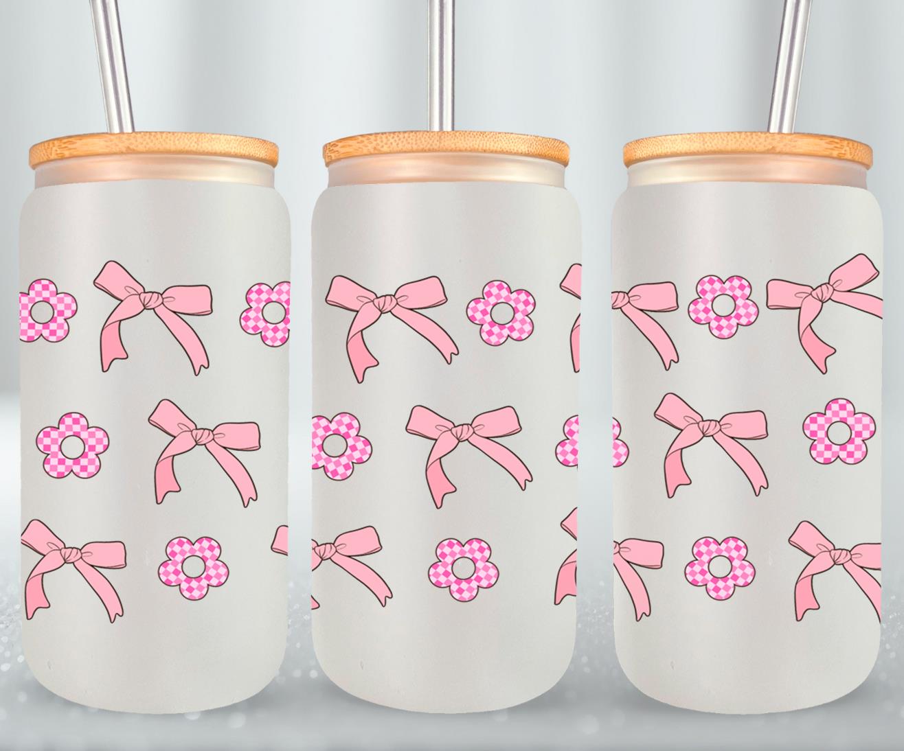 Bow Aesthetic Coquette-10245 - glass can