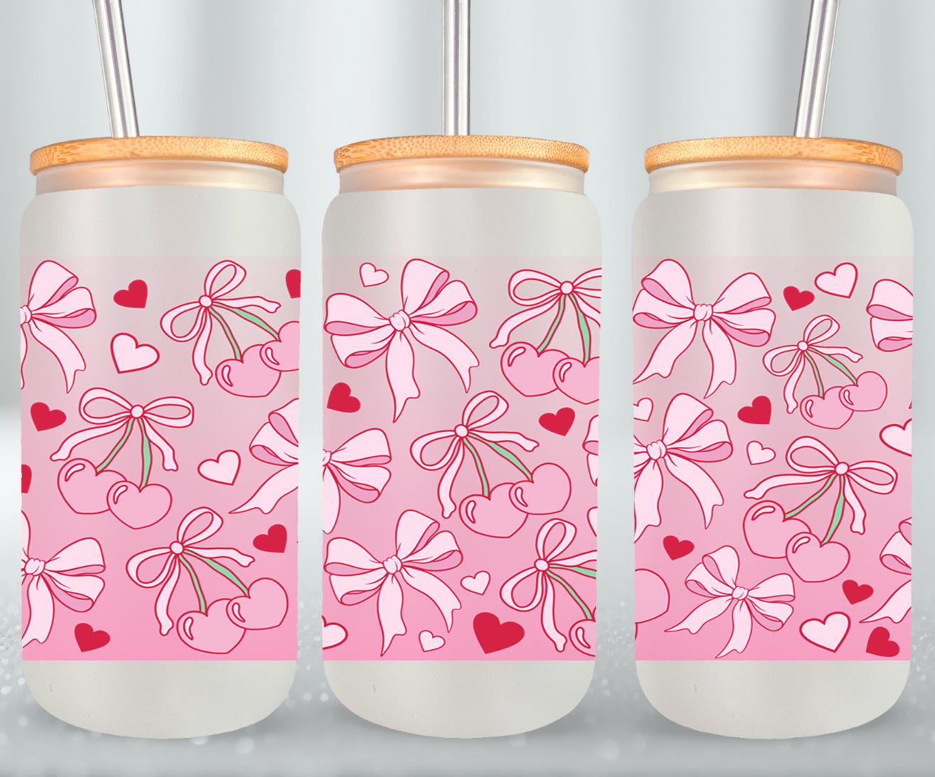 Coquette Cherry Bow-10248 - glass can