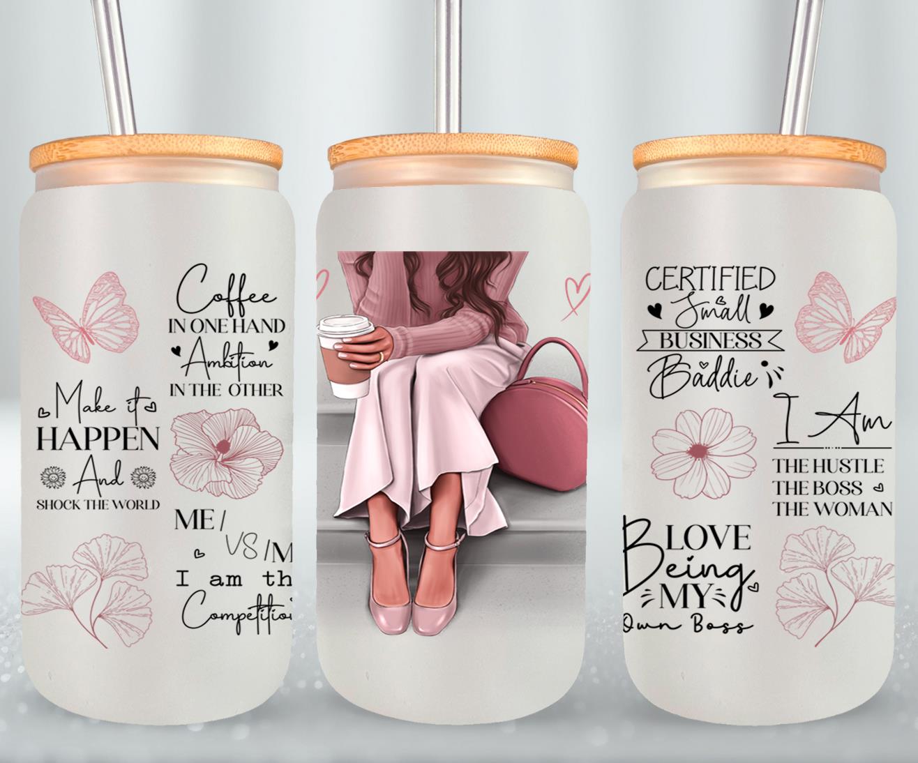 Girl Boss - glass can