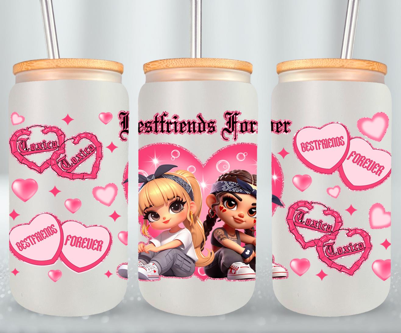 Best Friends Forever-10128 - glass can