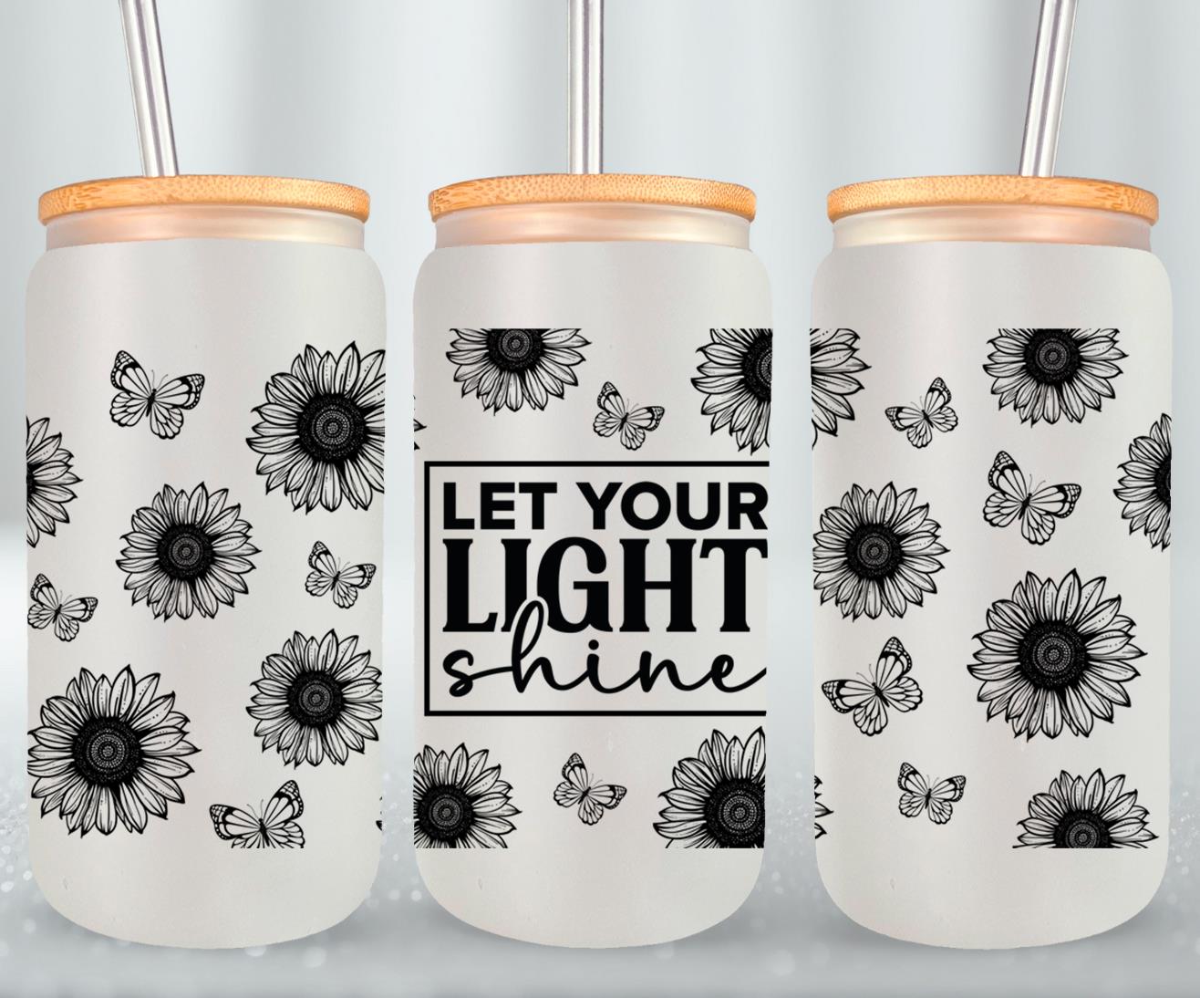 Let Your Light Shine - glass can
