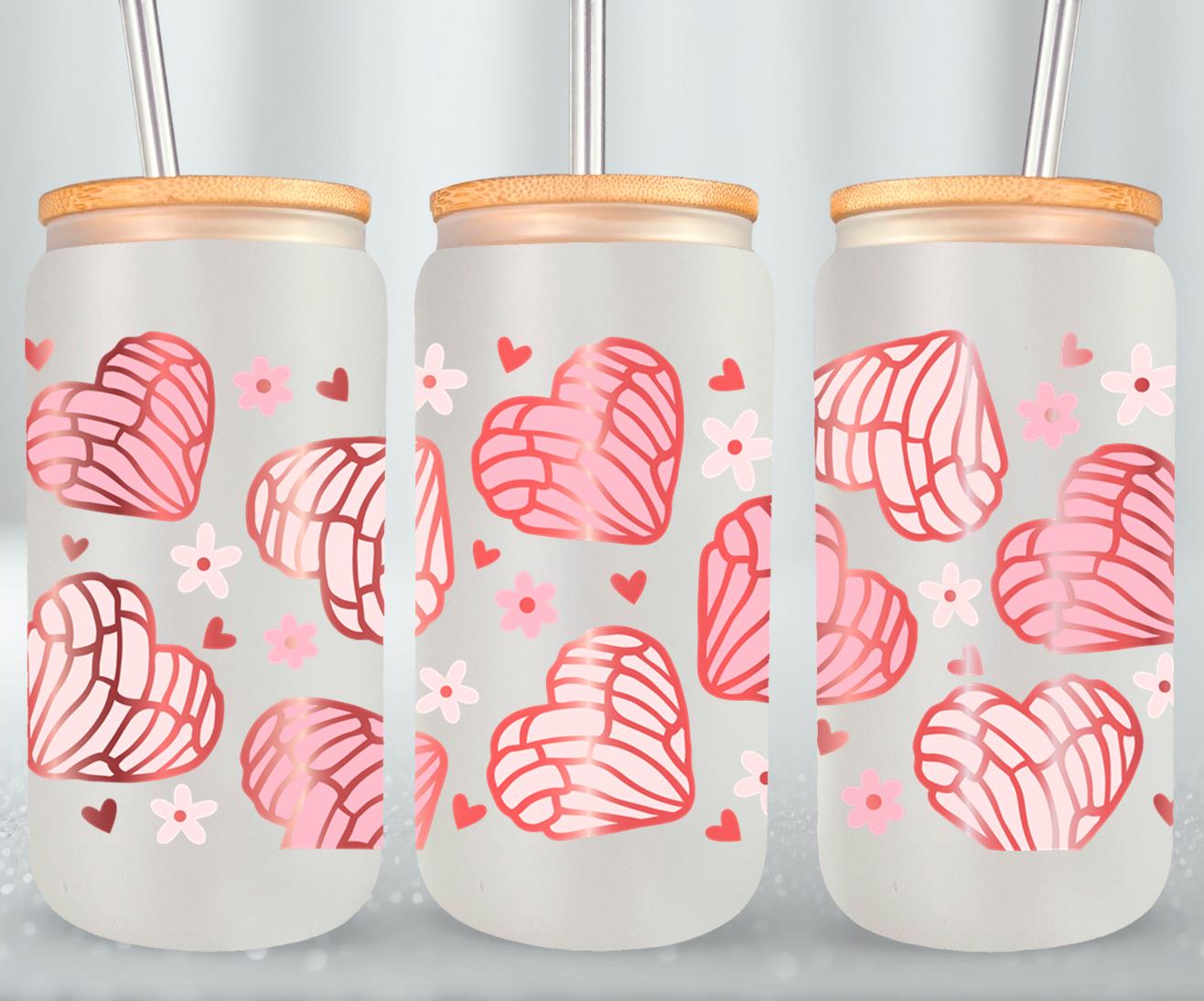 Concha Heart-10097 - glass can