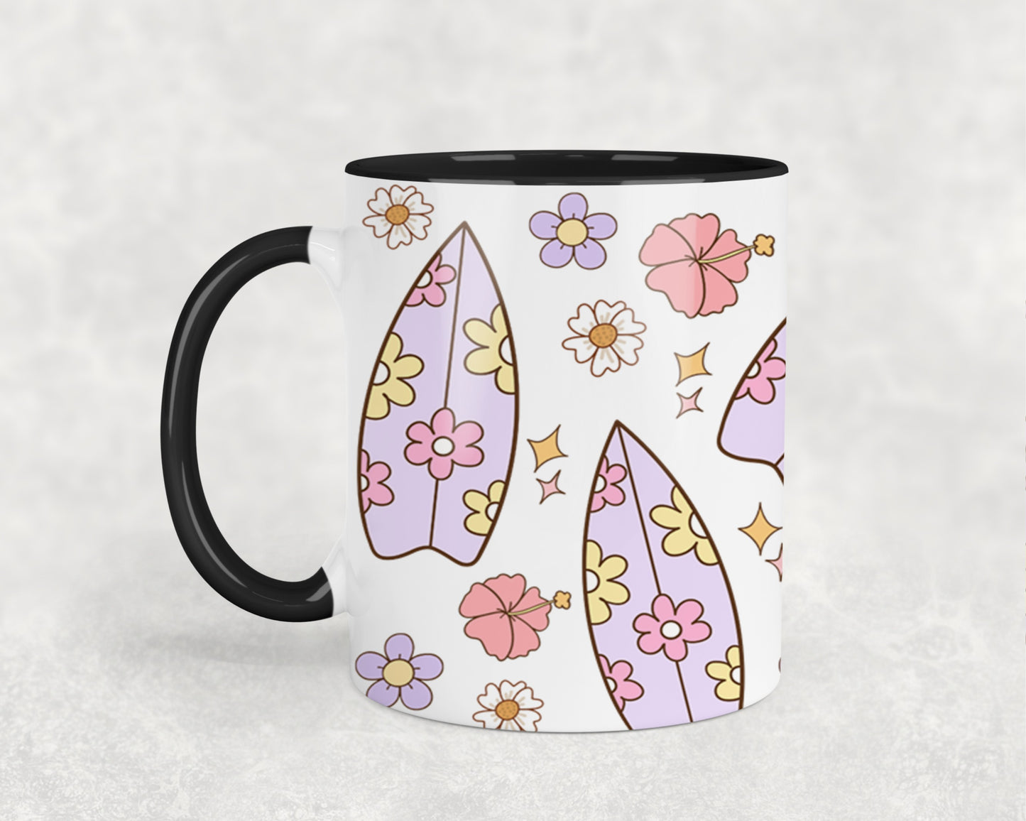 Hibiscos and Surfboard-10686 - mugs