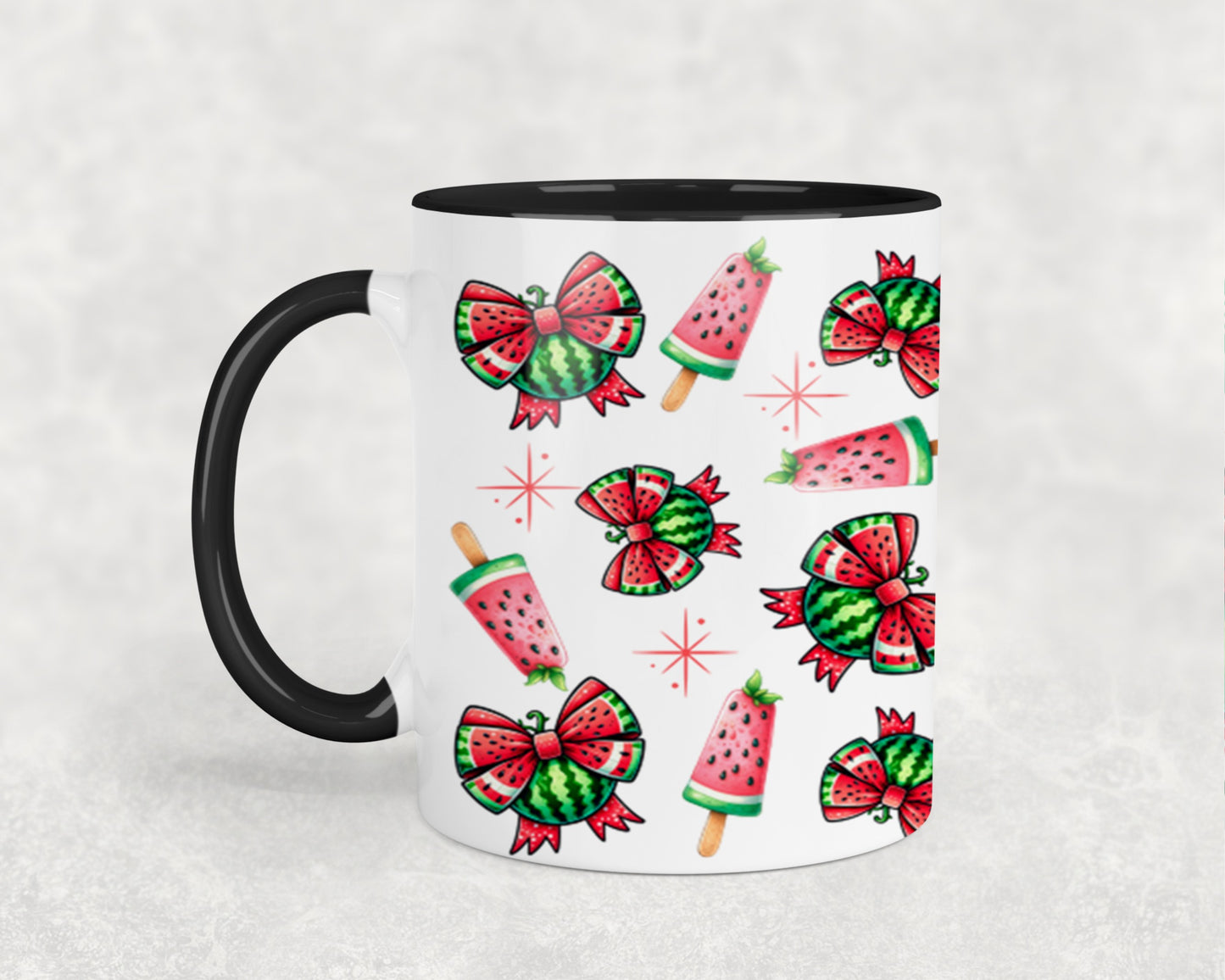Summer Vibes Watermelon Coquette Bow-10672 - mugs