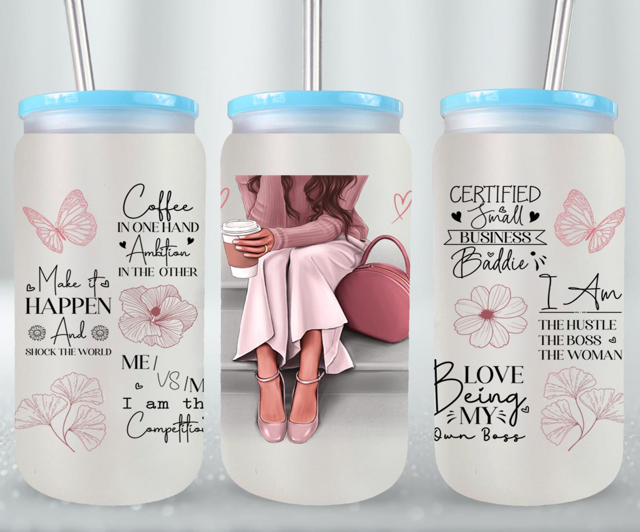 Girl Boss - glass can