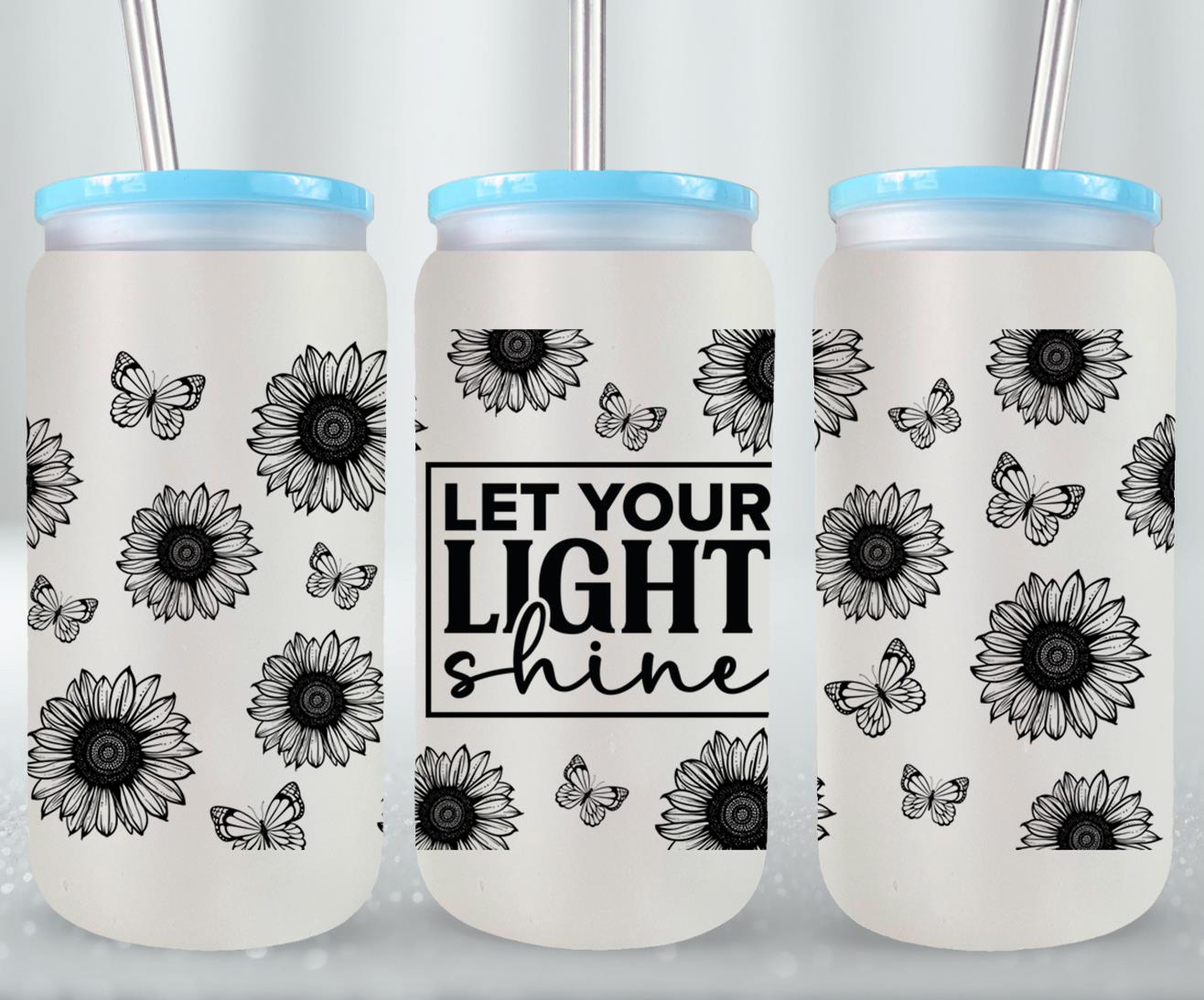 Let Your Light Shine - glass can