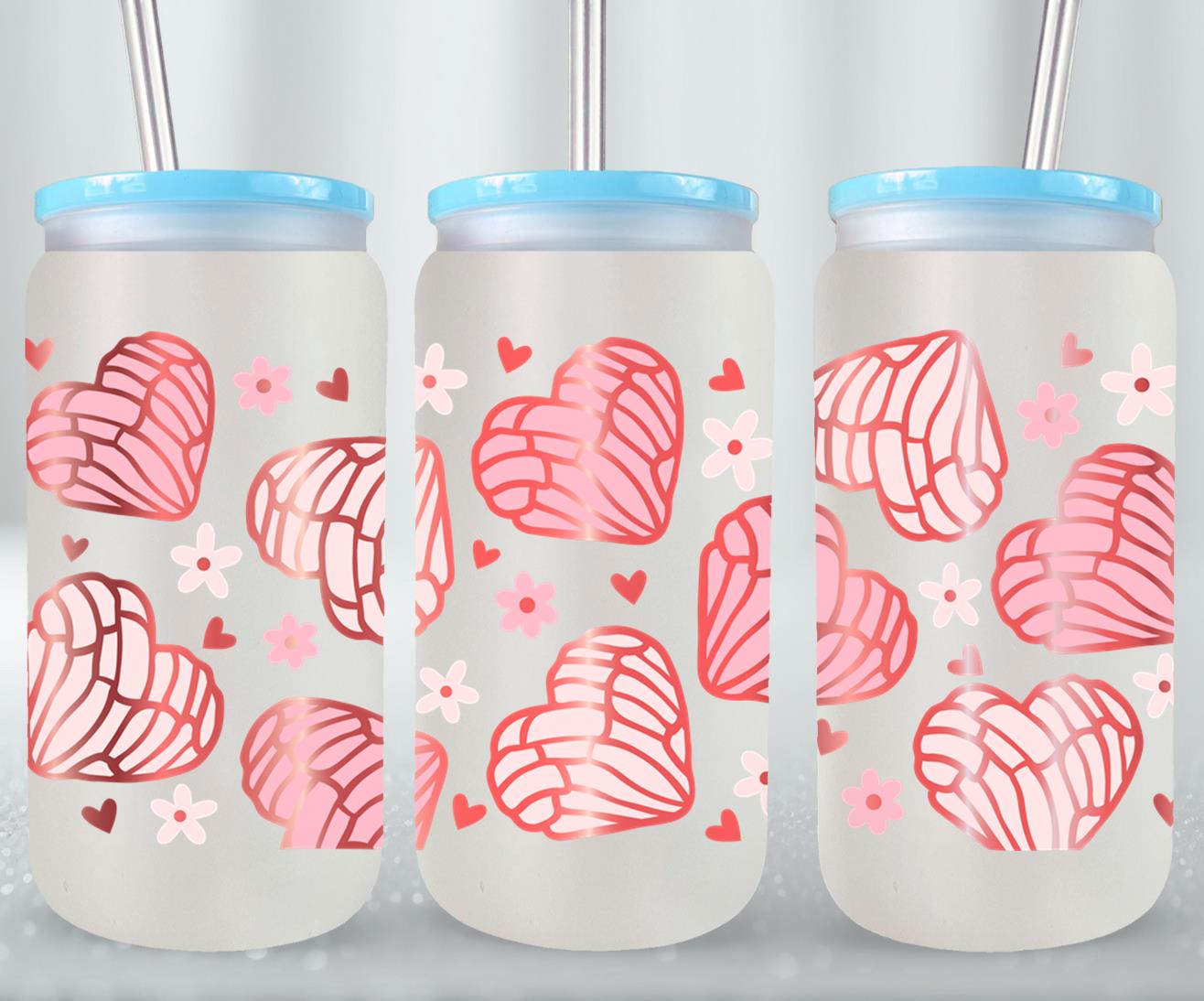 Concha Heart-10097 - glass can