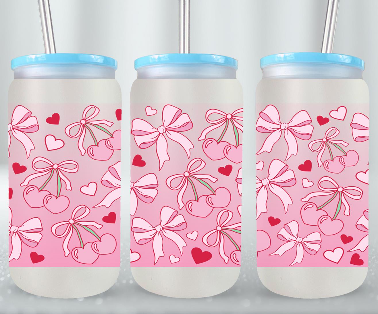 Coquette Cherry Bow-10248 - glass can
