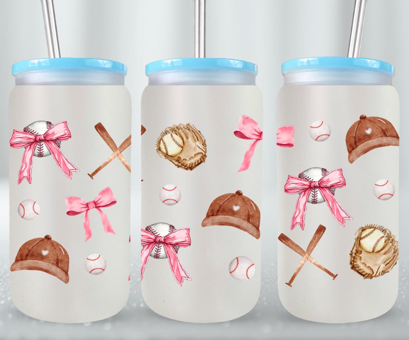 Baseball Coquette-10243 - glass can