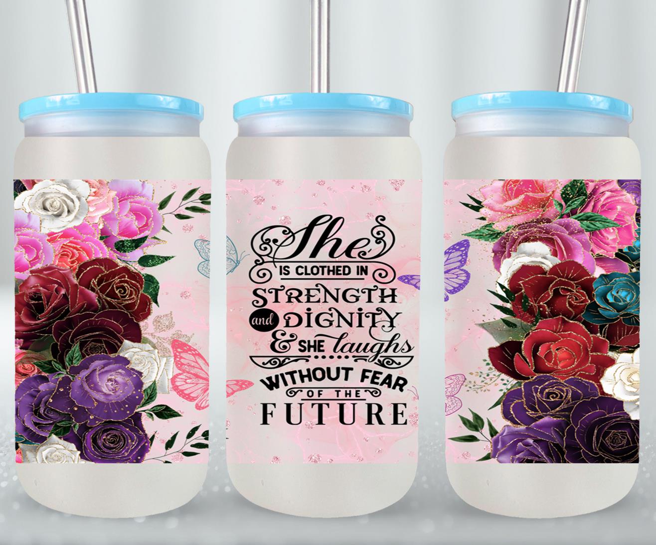 She Is Clothed In - glass can