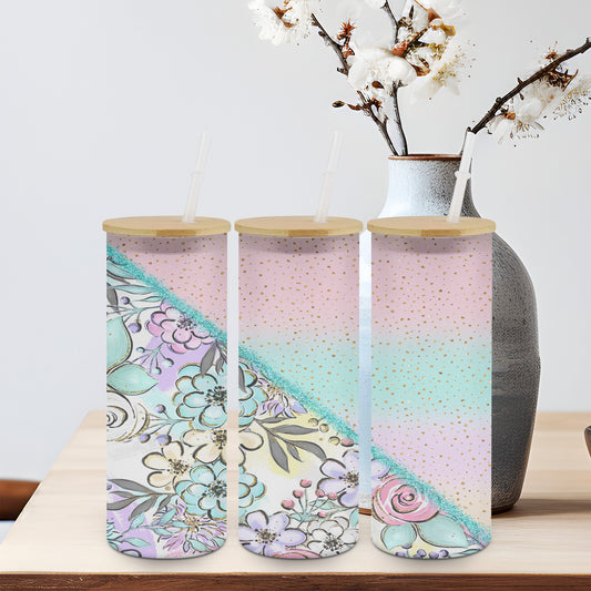 Flower Split-10580 - glass can