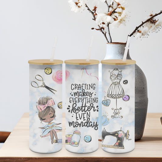 Crafting Makes Everything Better-11350 - glass can