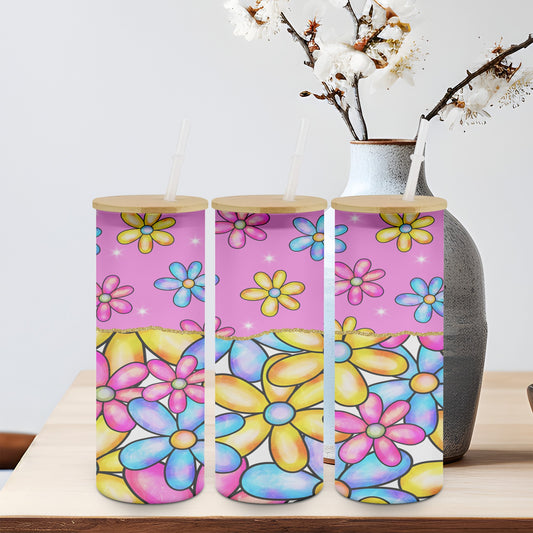 Bubble Gum FLowers-10566 - glass can